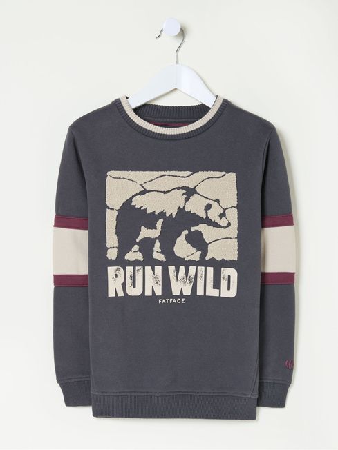 Grey Run Wild Sweatshirt FatFace