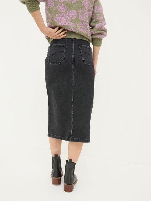 Black denim skirt fat face cheap