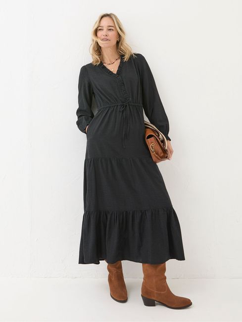 Dahlia Black Maxi Dress FatFace