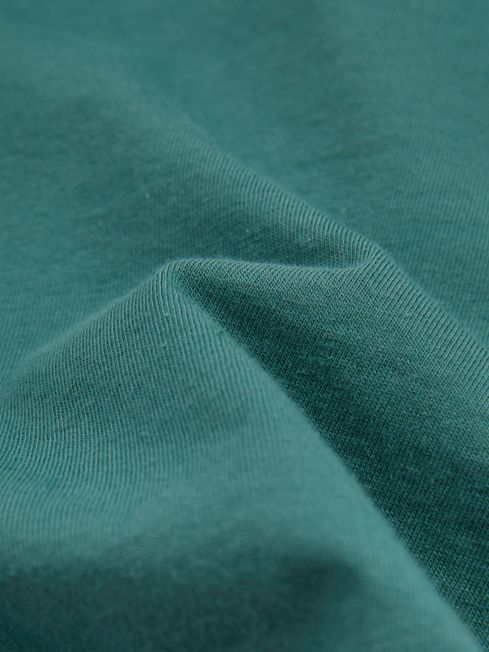 Cotton Crew Neck T-Shirt in Seafoam