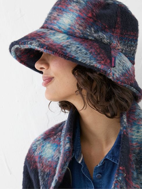 Blue Check Bucket Hat