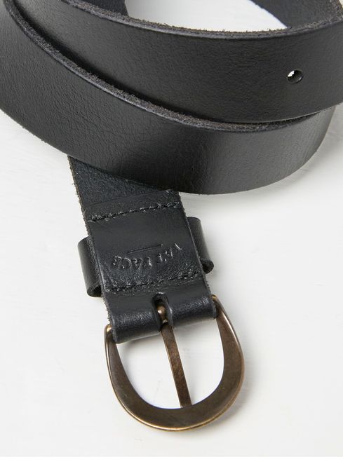 Black Leather Jean Belt FatFace
