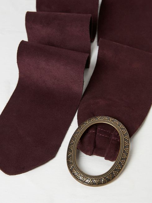 Burgundy waist belt cheap