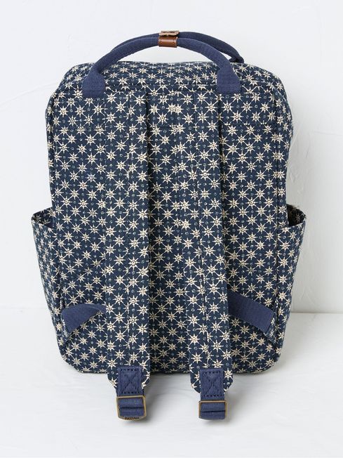 Posy Blue Canvas Backpack FatFace