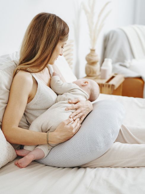 Maternity Feeding Organic Cotton Pillow Grey