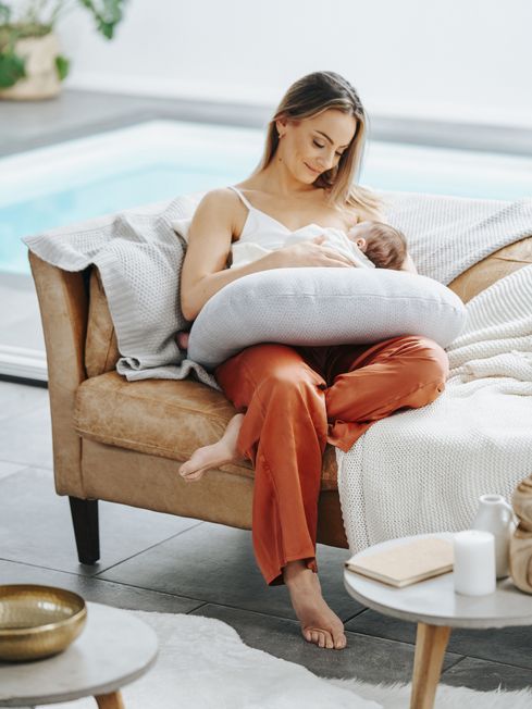 Maternity Feeding Organic Cotton Pillow Grey JoJo Maman Bebe