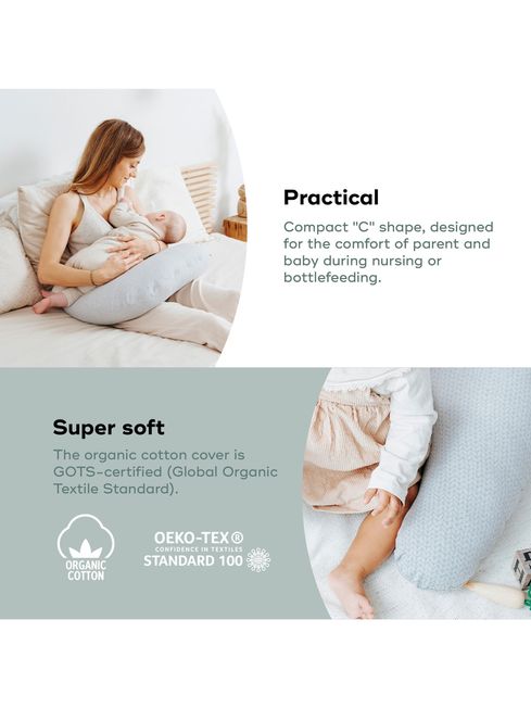 Maternity Feeding Organic Cotton Pillow Grey JoJo Maman Bebe