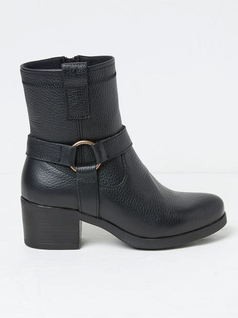 Hazel Black Hazel Mid Heel Boots