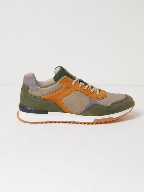 Green leather trainers new arrivals
