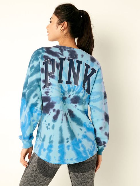 Victoria secret pink tie dye sweatshirt hotsell