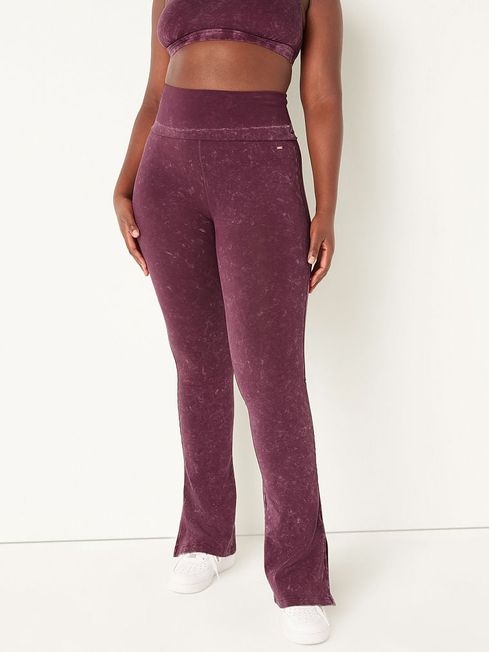 Victoria's Secret PINK Rich Maroon Red Foldover Flare Legging