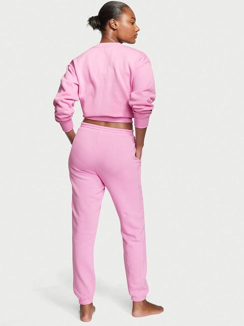 Pink Cotton Fleece Lounge Joggers Victoria s Secret