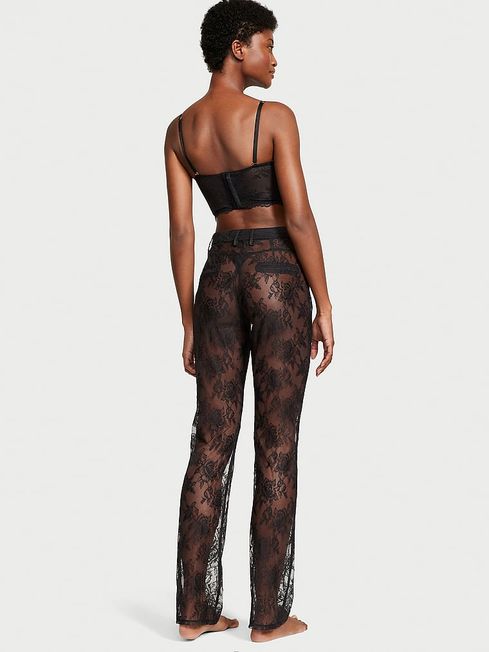 Black lace pants deals