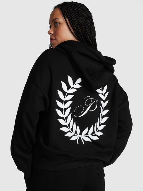 Pure Black Zip Up Hoodie Victoria s Secret United Kingdom