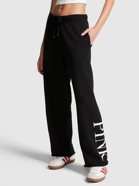 Victoria's Secret PINK Pure Black Fleece Heritage Jogger