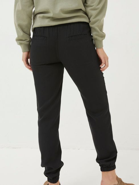 Lyme Black Cargo Cuffed Joggers