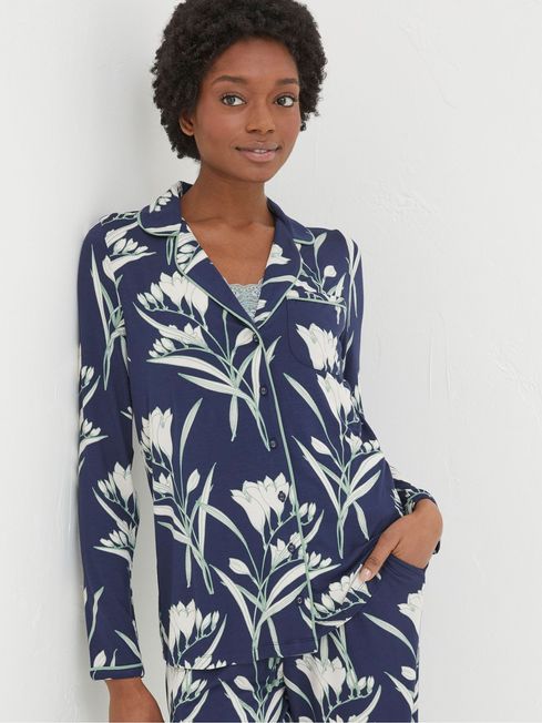 Blue Spring Blooms Jersey Pyjama Nightshirt FatFace