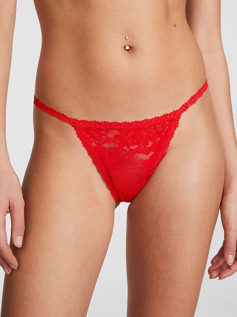 Victoria's Secret PINK Red Pepper G String Lace Knickers