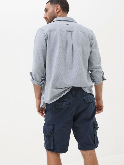 Breakyard Navy Blue Cargo Shorts FatFace