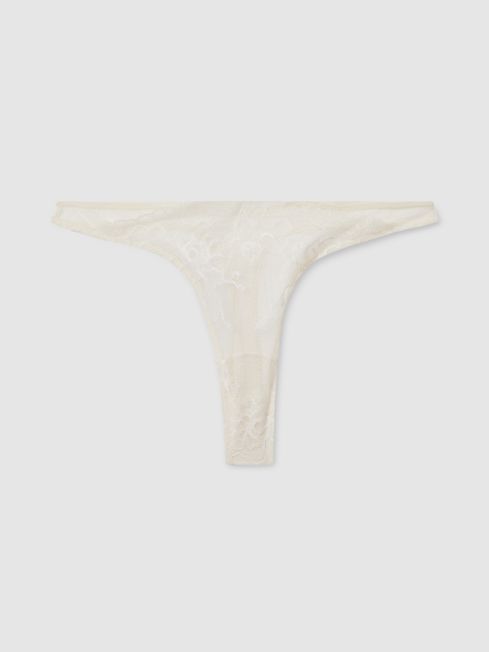 Calvin Klein Underwear Embroidered Mesh Thong