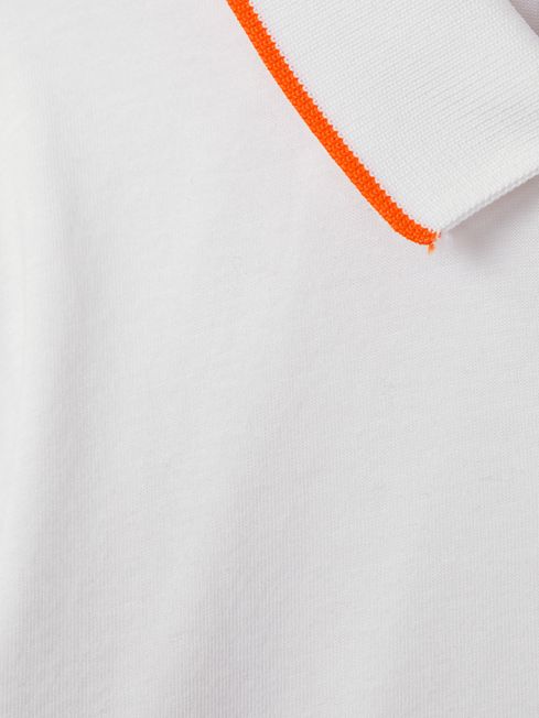 Junior McLaren F1 Mercerised Cotton Polo Shirt in White