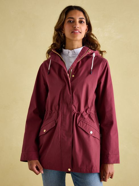 Joules burgundy coat sale