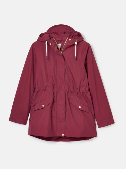 Portwell Burgundy Waterproof Raincoat With Hood Joules