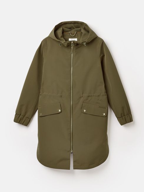 Elmfield Green Waterproof Raincoat with Hood Joules