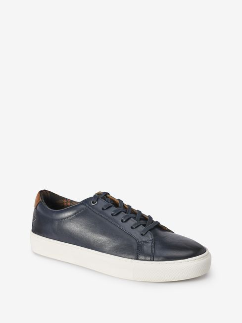 Navy Blue Leather Trainers Joules