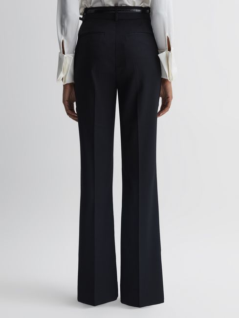 Tailored Flared Suit Trousers in Black
