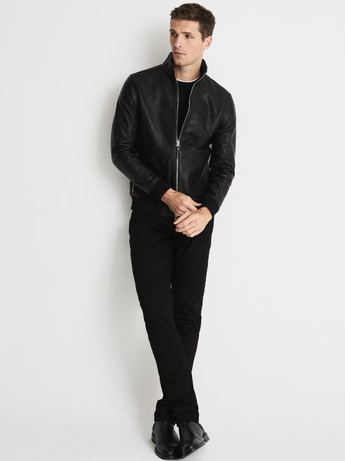 Reiss palace leather jacket hotsell