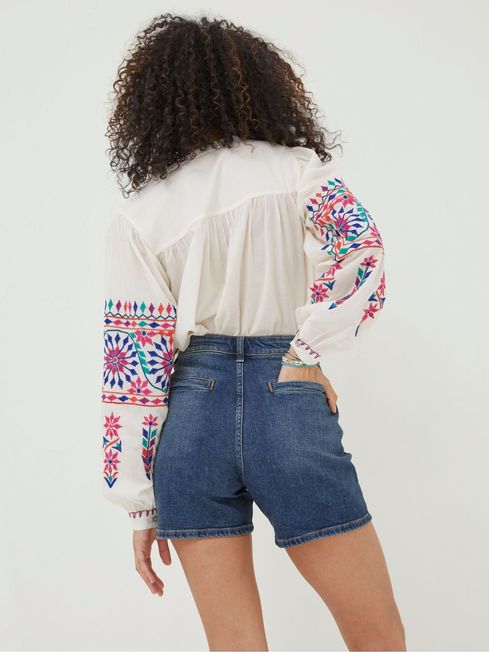 Dark Blue Paige Denim Shorts FatFace