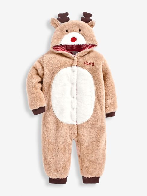 Fawn Personalised Reindeer All In One JoJo Maman Bebe
