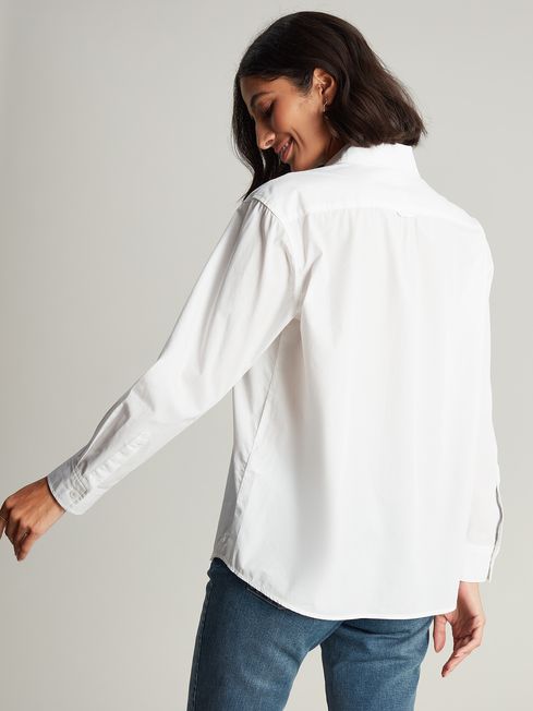 Buy Joules Cream Amilla Dropped Shoulder Shirt from the Joules