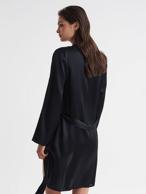 Reiss Black Calvin Klein Underwear Silk Robe