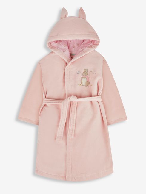 JoJo Maman Bébé Pink Peter Rabbit Cotton Dressing Gown