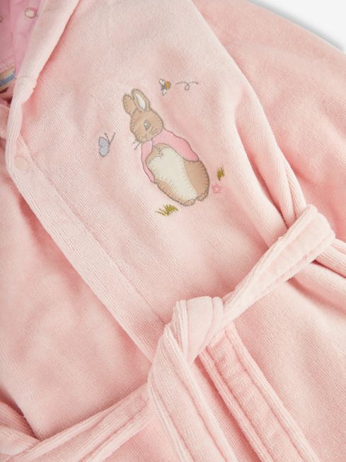 JoJo Maman B b Pink Peter Rabbit Cotton Dressing Gown