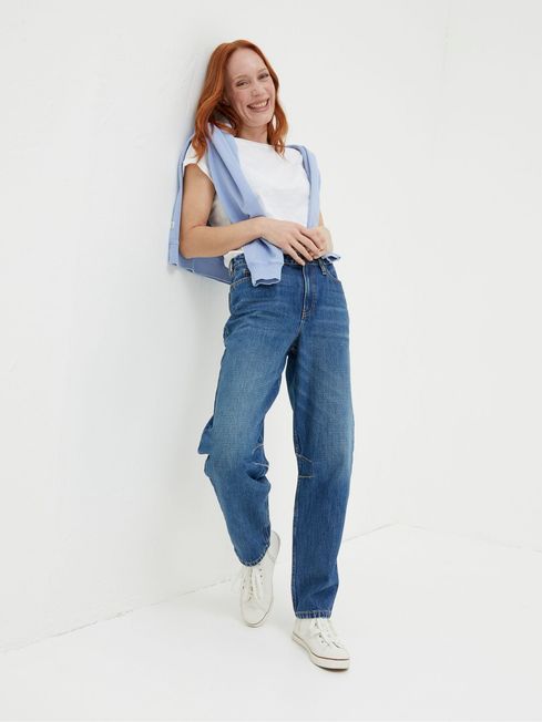 Cara Blue Barrel Leg Jeans