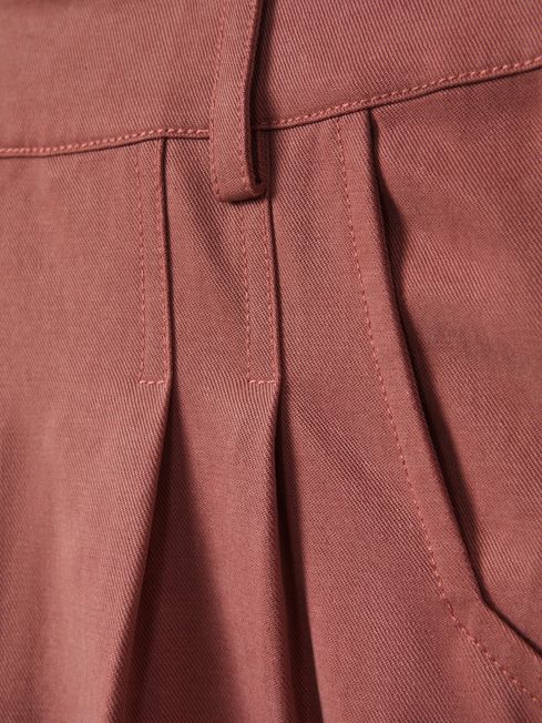 Paige Tailored Wide Leg Trousers in Dusk Pink