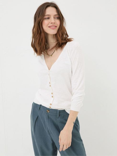 Rose White Cardigan FatFace