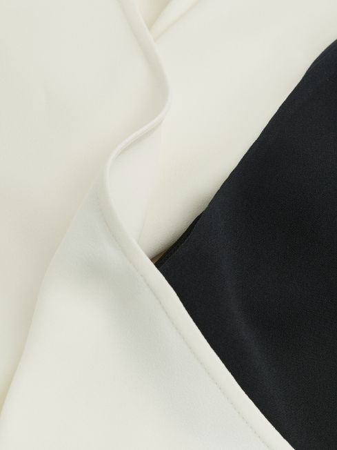 Atelier Colourblock Midi Dress in Black/White