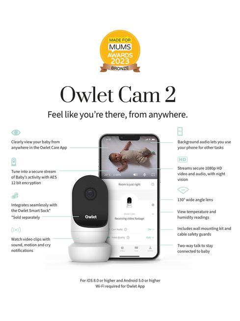 Buy Owlet Cam Smart HD Video Baby Monitor - Single Cam online Worldwide 