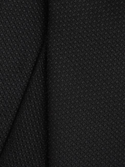 Textured Silk Blend Tie in Black