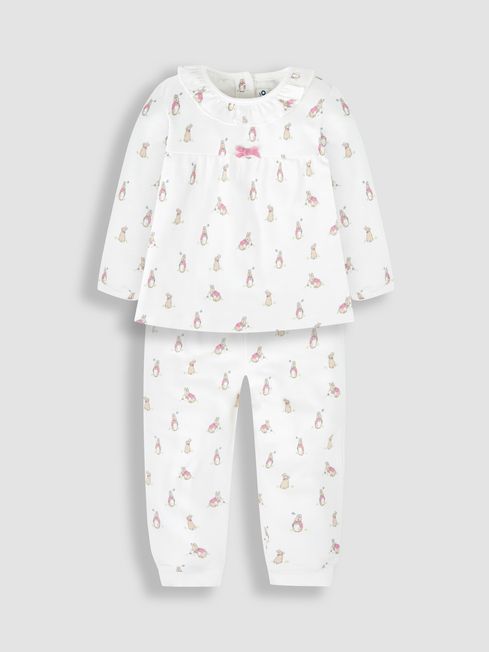 White Girls Peter Rabbit Pretty Jersey Pyjamas