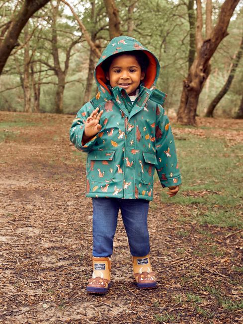 The Gruffalo Print Cosy Fisherman Jacket in Khaki JoJo Maman Bebe
