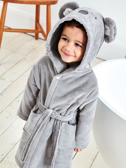 Baby grey dressing gown hotsell