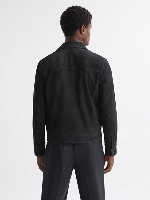 Reiss suede shop trucker jacket