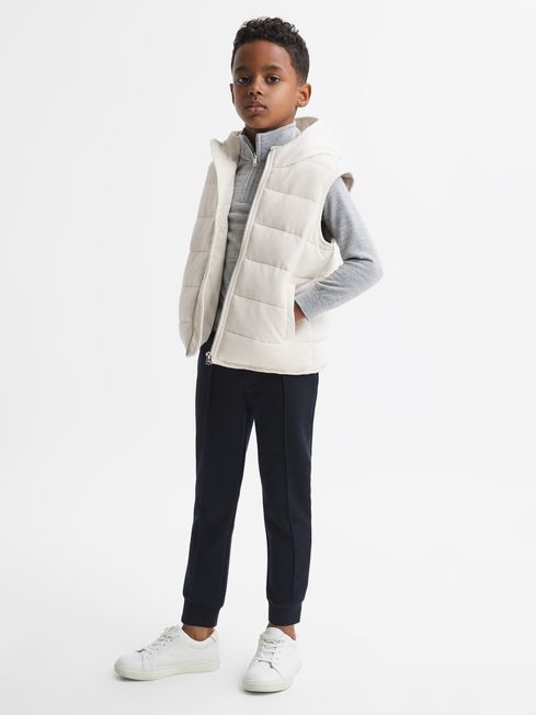 Reiss Leftwich Quilted Corduroy Hooded Gilet - REISS
