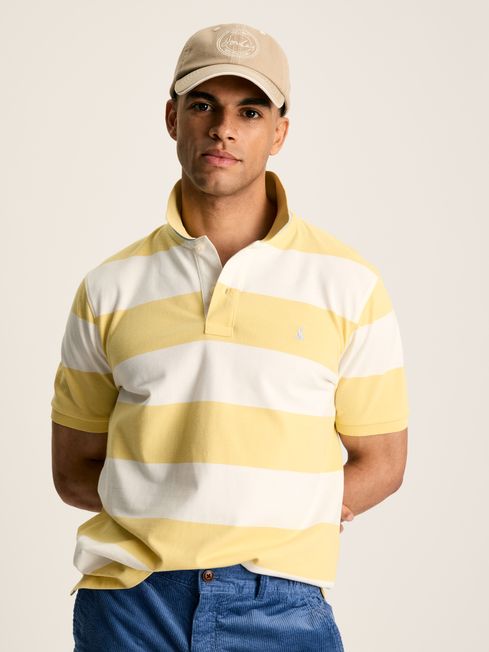 Joules Filbert Yellow Striped Polo Shirt