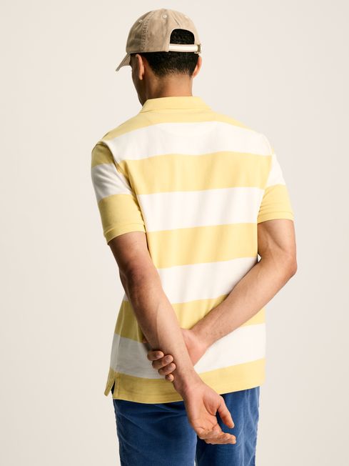 Filbert Yellow White Striped Polo Shirt Joules